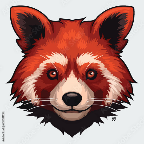 Fototapeta Naklejka Na Ścianę i Meble -  Logo vector illustration of an Red Panda