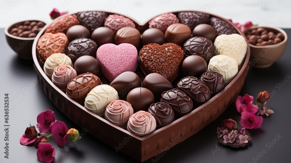 Image of sweets in the shape of a heart, a symbol of love. Image of sweets in the shape of a heart, a symbol of love.