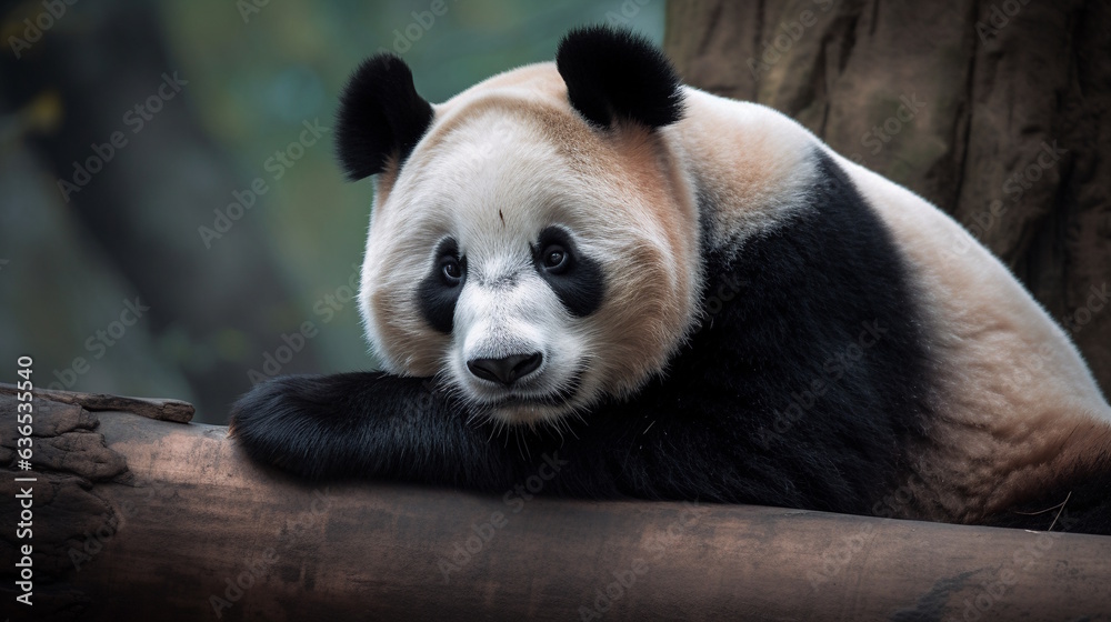 Obraz premium Panda. Generative AI