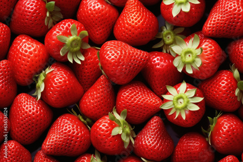 Fresh and juicy Red Strawberry bunch
