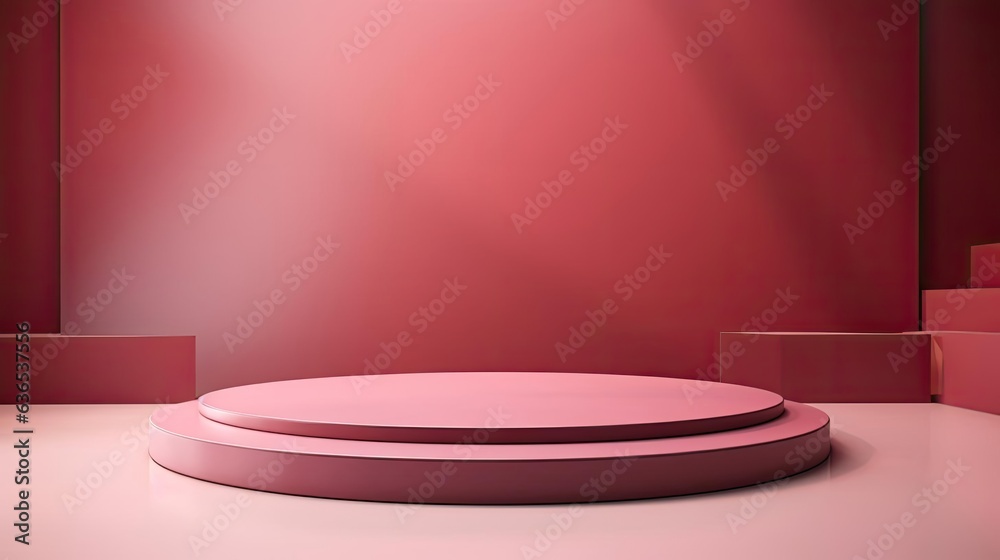 Fototapeta premium Close-up modern podium design for product display or product stand with cinematic background and lighting