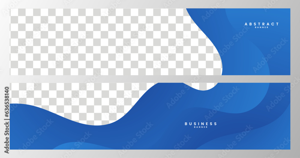 set of banners with blue wave gradient background with copy space area set of banners with blue wave gradient background with copy space area