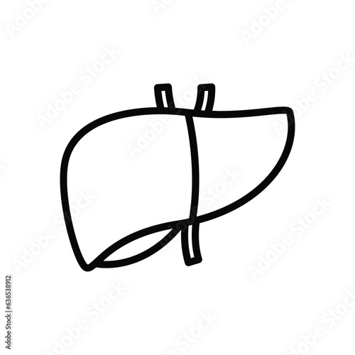 Anatomy organ liver hepatology vector icon