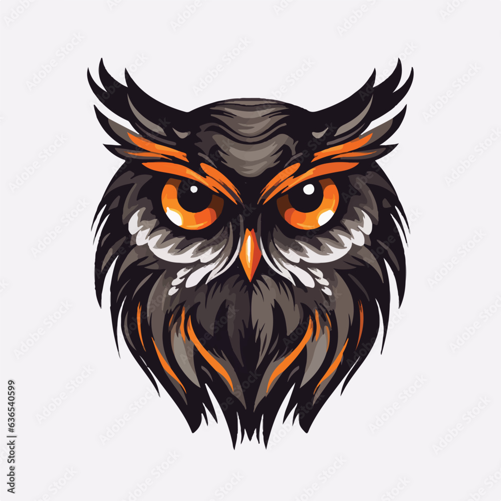 Obraz premium Logo vector illustration of an Owl