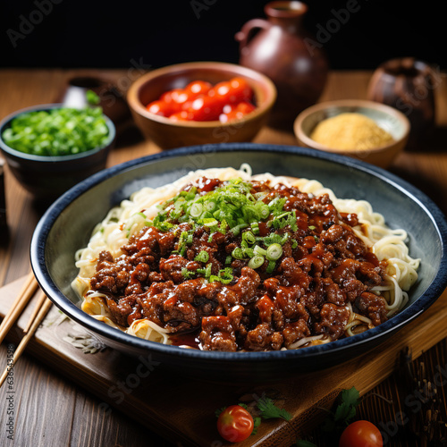 zha jiang minced meat noodle