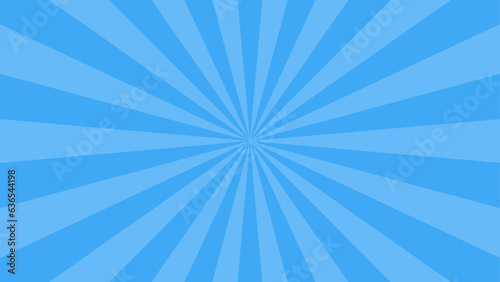Simple Flat Blue Light burst Effect vector background