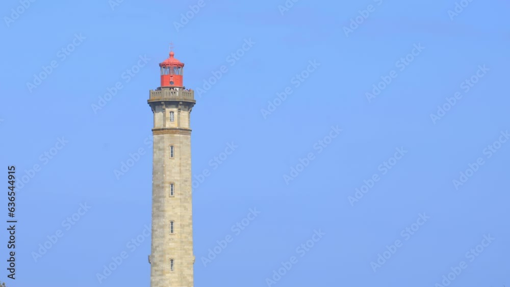 Top of the Phare des Baleines lighthouse in Saint-Clément-des-Baleines, France Top of the Phare des Baleines lighthouse in Saint-Clément-des-Baleines, France