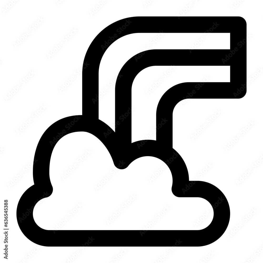 rainbow line icon rainbow line icon