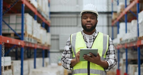 Wharehouse video call with boss about stock data in waregouse