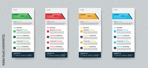 Modern creative corporate business dl flyer or rack card layout concept background flyer brochure cover template for grow up your business to the next level