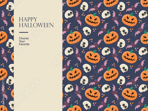 halloween happy vector element horror october cartoon evil haunted pumpkin invite party monster art