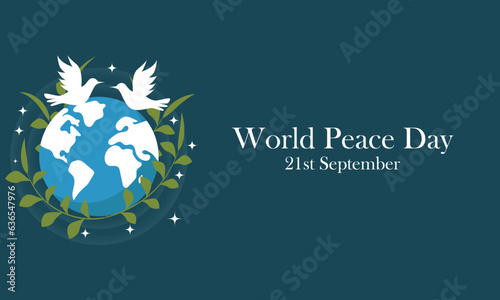 world peace day poster vector deign concept