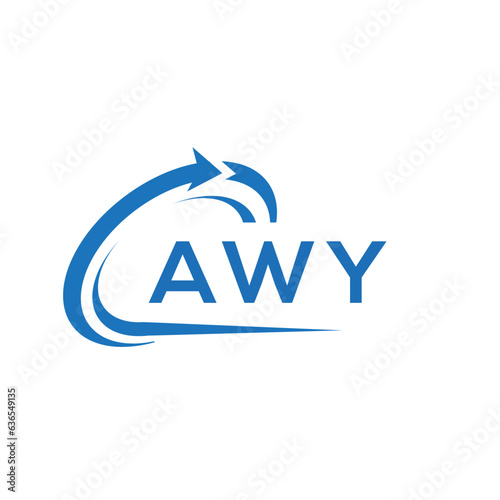 AWY letter logo design on white background. AWY creative initials letter logo concept. AWY letter design.	
 photo