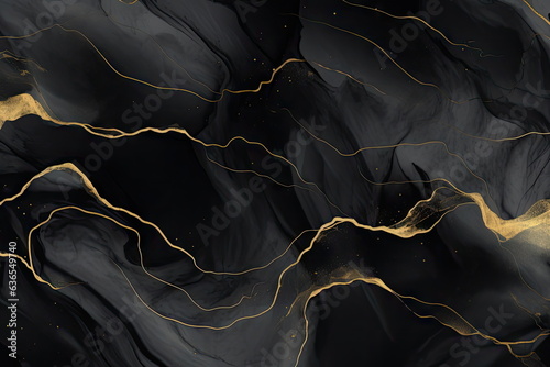 black marble gradient background with golden lines