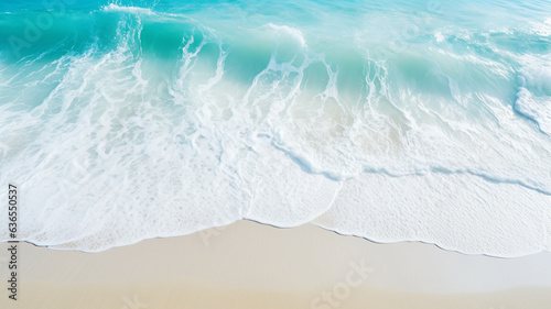 Beautiful sandy beach vacation transparent ocean sea water copy space background sunny weather.