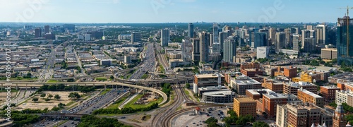 Urban Motion: Aerial 4K Image of Dallas Texas Traffic Flow on Busy Roads © Only 4K Ultra HD
