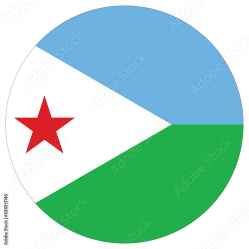Free Download Djibouti flag in circle. Flag of Djibouti rounded shape - GFXLoad