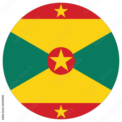 Free Download Grenada flag circle shape. Flag of Grenada round shape - GFXLoad
