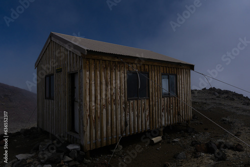 Syme Hut located on Fanthamas Peak, besides Mt Taranaki New Zealand © Luca