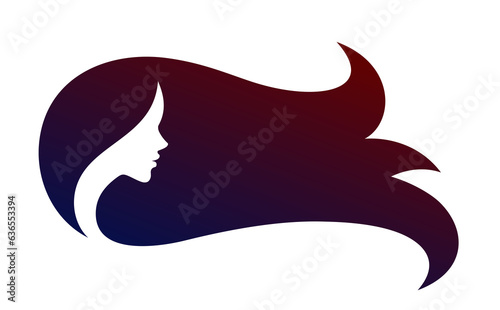 The symbol of a beautiful woman with hair.