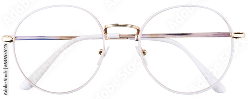 Oval glasses with transparent background