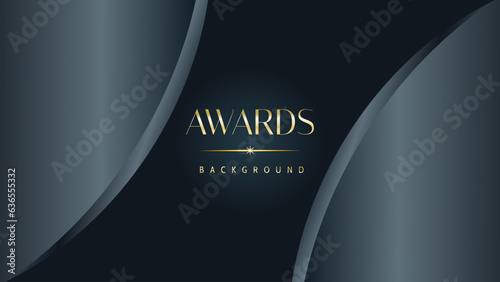 Awarding the nomination ceremony luxury black wavy background. Wedding entertainment night. Elegant luxury shine modern template certificate.