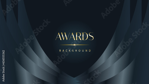Awarding the nomination ceremony luxury black wavy background. Wedding entertainment night. Elegant luxury shine modern template certificate.