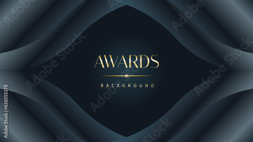 Awarding the nomination ceremony luxury black wavy background. Wedding entertainment night. Elegant luxury shine modern template certificate.