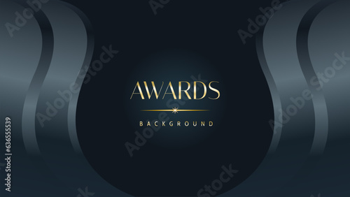Awarding the nomination ceremony luxury black wavy background. Wedding entertainment night. Elegant luxury shine modern template certificate.