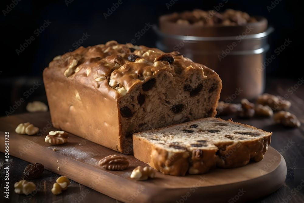 date walnut bread, nutty and sweet bread enriched with dates date walnut bread, nutty and sweet bread enriched with dates