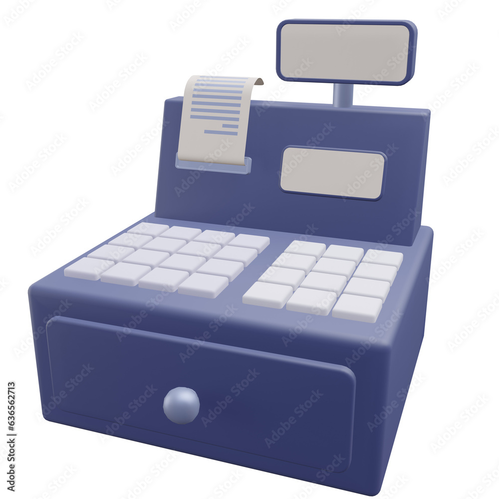cash machine, grocery 3d icon illustration with transparent background cash machine, grocery 3d icon illustration with transparent background