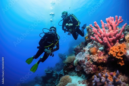 Diving travel background