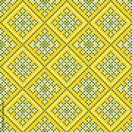 Seamless pattern of Ukrainian ornament in ethnic style  identity  vyshyvanka  embroidery for print clothes  websites  banners