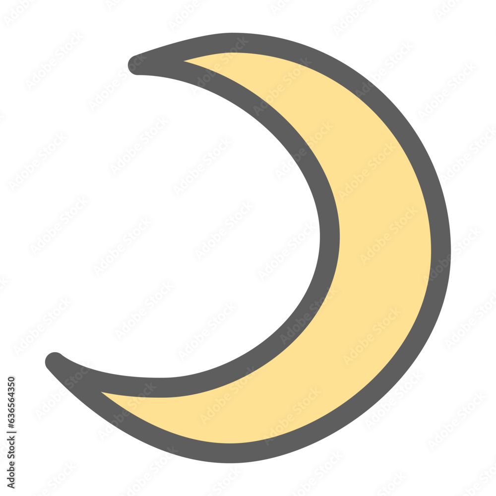yellow pastel simple moon flat icon yellow pastel simple moon flat icon