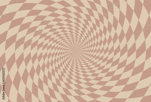 渦巻き状のチェック柄