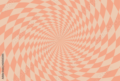 渦巻き状のチェック柄