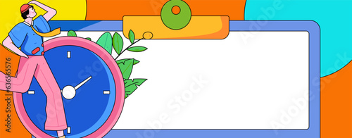 Vector internet operation illustration of people exercising and running healthy
