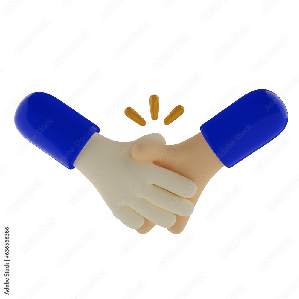 handshake for partnership agreement concept 3d render handshake for partnership agreement concept 3d render