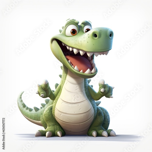 3d render cute tyrannosaurus