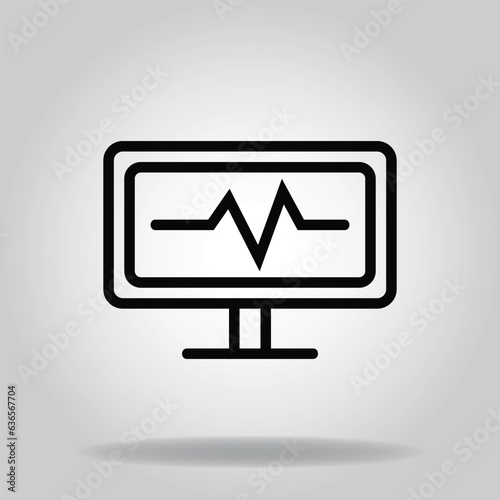screen, pulse, beat, diagnose, monitor