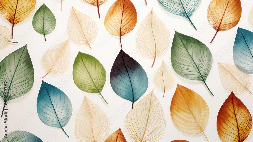 Stylized Leaf Pattern on Neutral Background Stylized Leaf Pattern on Neutral Background