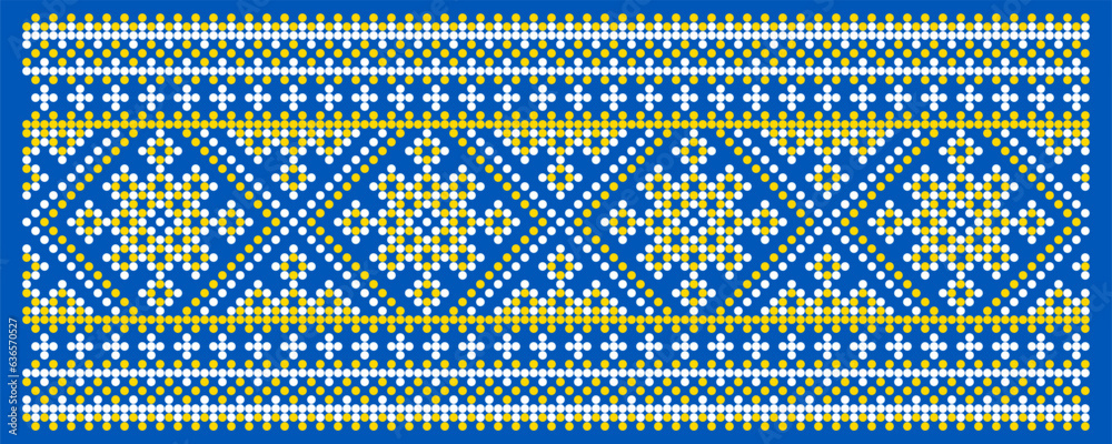 Vector illustration of Ukrainian ornament in ethnic style, identity, vyshyvanka, embroidery for print clothes, websites, banners Vector illustration of Ukrainian ornament in ethnic style, identity, vyshyvanka, embroidery for print clothes, websites, banners