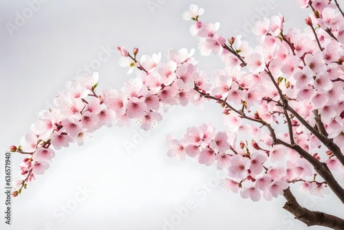 cherry blossom sakura isolated on white background with clipping path © sachal