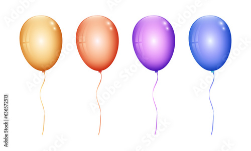 Vector colorful balloons collection