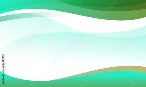 Vector green curve frame template