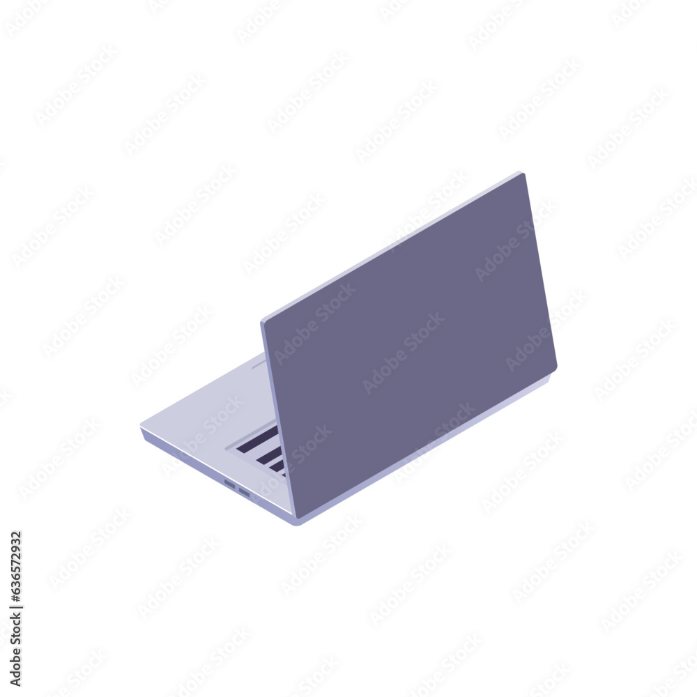 Vector open laptop icon, cartoon illustration Vector open laptop icon, cartoon illustration