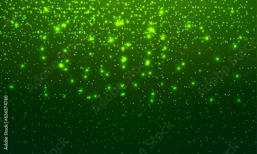 Vector shiny green sparkling bokeh background