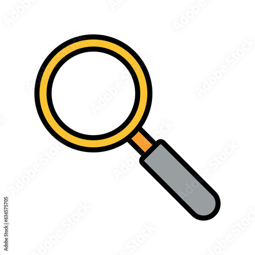 magnifier sign symbol vector glyph color icon