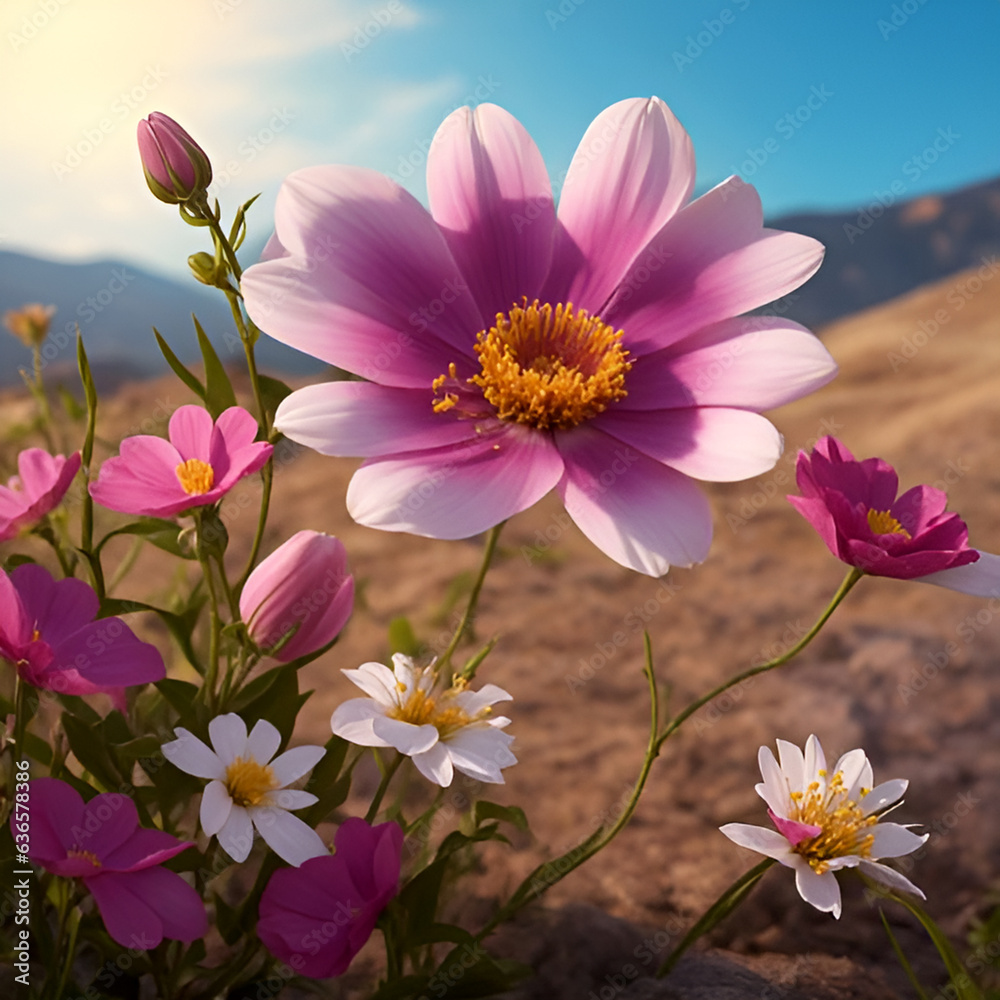 beautiful Rambling flower with nice background.