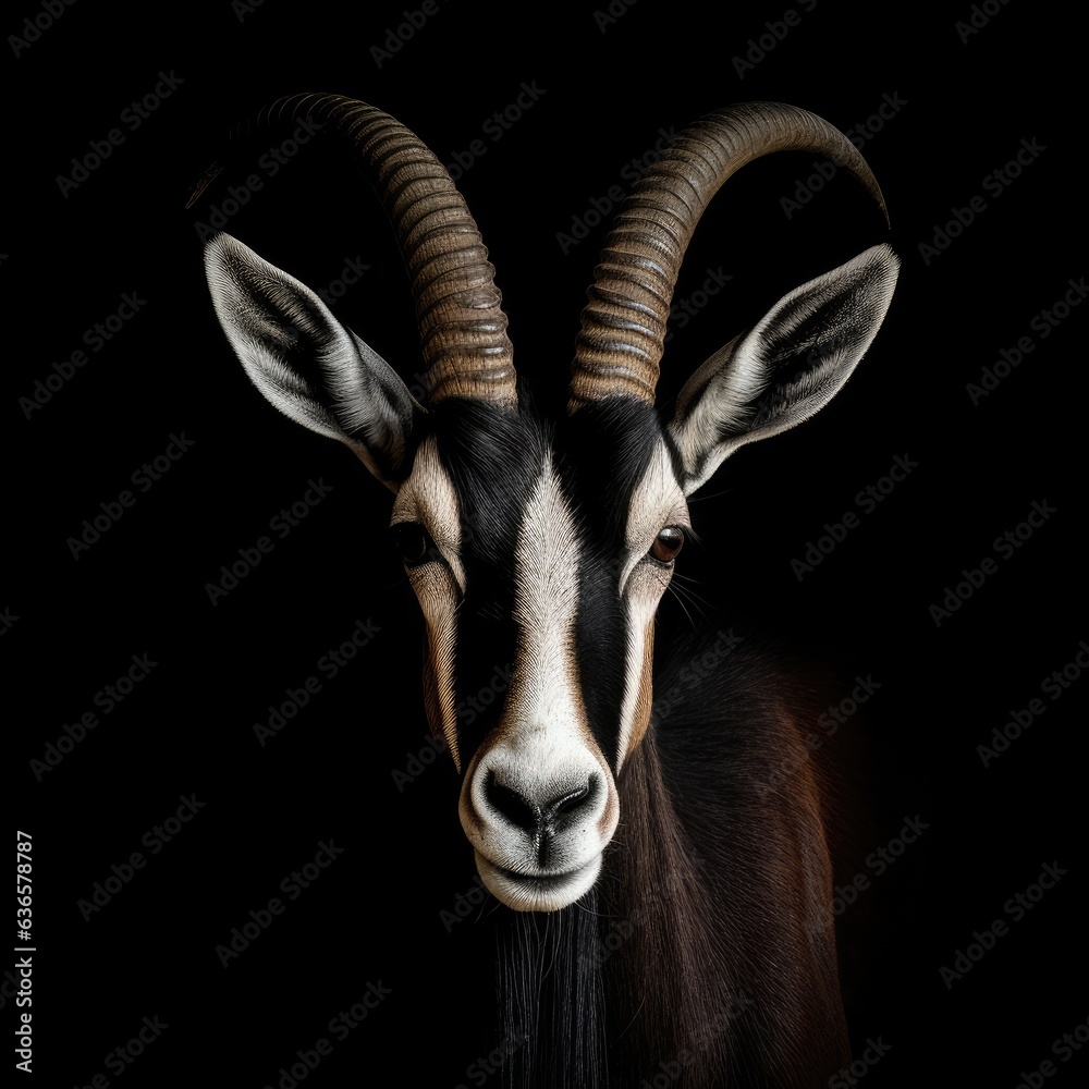 giant sable antelope - obrazy, fototapety, plakaty 